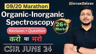 Organic - Inorganic Spectroscopy | Marathon 09 |  CSIR June 24 #csirnet #chemicalsciences