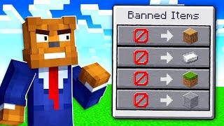 Minecraft But YOU Ban Items In Minecraft