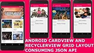 ANDROID CARDVIEW AND RECYCLERVIEW GRID LAYOUT CONSUMING JSON API PT1