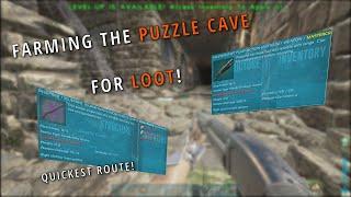 HIDDEN UNDERWATER PUZZLE CAVE LOOT ROUTES - ARK Lost Island