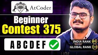 ABCDEF | Atcoder Beginner Contest 375 Solution Discussion