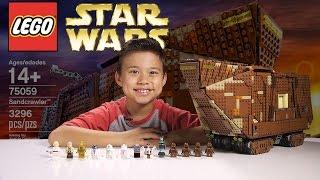 LEGO SANDCRAWLER - LEGO Star Wars UCS Set 75059 Time-lapse, Stop Motion, Unboxing & Review