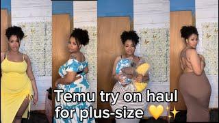 Temu try on haul for plus-size 