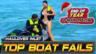 BOATS DESTROYED !! WORST FAILS OF ALL TIME AT HAULOVER INLET | BOAT ZONE