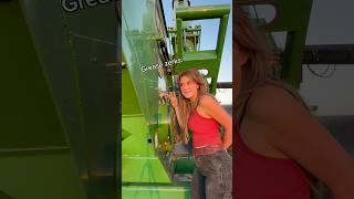 First time greasing the auger #citygirl #shorts #farming
