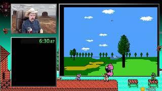 NES Open Tournament Golf (Japan Course) speedrun in 13:45 by Arcus