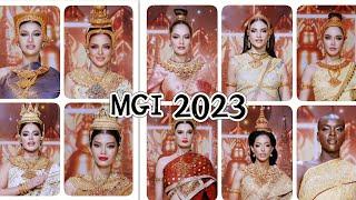 TOP 10 MGI, QUEENชุดไทย สวยมาก Thai National Costume 2023 ,CELEBRATION, #missgrandinternational2023