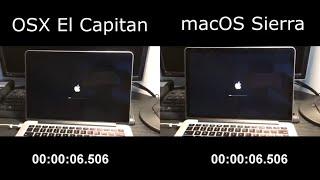 Apple macOS Sierra vs OSX El Capitan Boot Speed