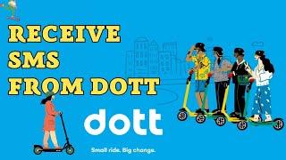 Receive SMS From DOTT. Verification numbers for Dott