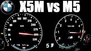 SUV vs Supercar ?! BMW X5M (555HP) vs BMW M5 (560HP) Acceleration 0-300 km/h 