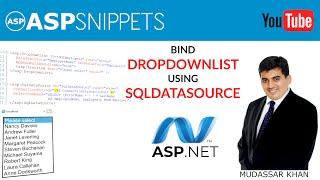 Populate (Bind) DropDownList control using SqlDataSource in ASP.Net