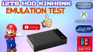 12TB HDD Kinhank emulation test ! Switch I PS3 I Xbox 360 I PS2 I PS VITA I PSP I Retro Gaming King