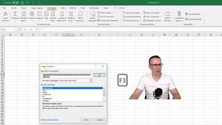 Excel's Insert Function shortcut Shift+F3