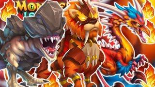 THE UNSTOPPABLE TRIO!  | BLASTROODON, BLINDSAUR AND LINNAEUS AND SABERUS | MONSTER LEGENDS