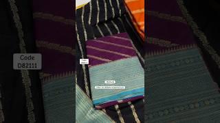 Khadi Georgette hand dyed saree with lehariya weaving with gold zari weaving & rich weaving pallu