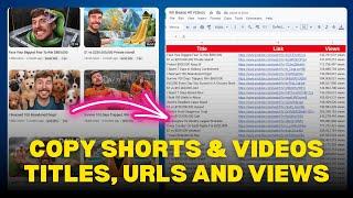 How To Copy All YouTube Video Titles, URLs & Views (FREE)