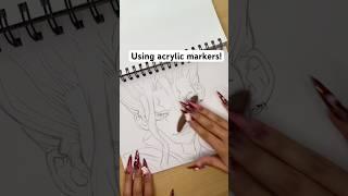 Draw With Enmy Acrylic Markers #shorts #drawing g