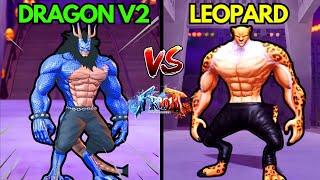 DRAGON V2 VS LEOPARD FRUIT IN FRUIT BATTLEGROUNDS...(ROBLOX)