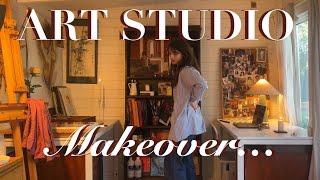 Art studio makeover & declutter HUGE transformation!