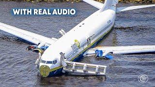 Boeing 737 Crashes Immediately After Landing in Florida | River Runway