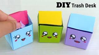 DIY Emoji Trash Desk Organization Idea From Paper | How to make trash bin /Dust Bin paper Craft Idea