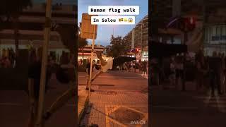 mohamedfightness Human flag walk in salou 