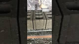 South African customer's small-scale brick making machine equipment is being tested