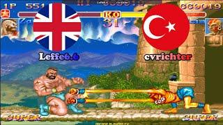 #arcade Super Street Fighter 2 Turbo  Leffe6.6 (UK) vs cvrichter (Turkey) スーパーストリートファイターII X