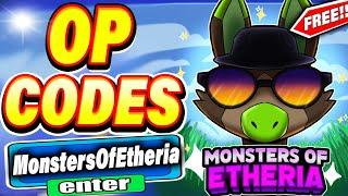 ALL NEW *SECRET CODES* IN ROBLOX MONSTERS OF ETHERIA (new codes in roblox Monsters of Etheria) NEW