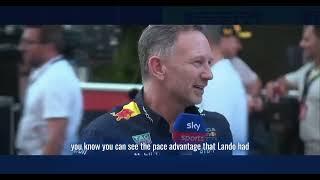 Christian Horner says "I would've told him to give it back" on Verstappen and Norris' battle in COTA