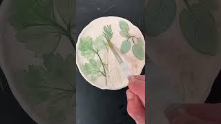 Parsley, sage, rosemary, and thyme used to create this ceramic pottery dish #vuvuceramics  #ceramics