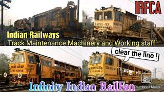 IRFCA - Convoy on rails. Track Maintenance Machinery returning from work || Indian Railways ||