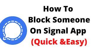 how to block someone on signal app