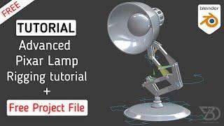 Luxo Jr | Pixar Lamp Rigging Tutorial | Part 1/2 Basic Rig | blender 2.9 Free Project File