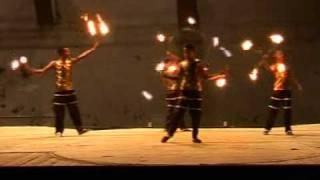 Fire Holla Hoop + Chak-off Fire + Gora Stick Act by African Roots Circus