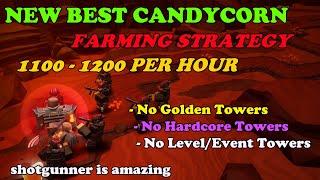 NEW BEST CANDYCORN FARMING STRATEGY For NIGHT 2 With NO Special Towers! (1200+ Candy/h) || TDS