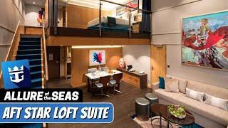 Allure of the Seas | Aft Star Loft Suite Tour & Review 4K | Royal Caribbean Cruise