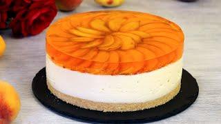 No-Bake Peach Mousse Cake  Maryana Recipe (+Eng. Sub.)