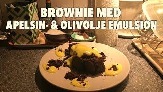 Brownie med apelsin & olivolje emulsion | Veckans recept 103