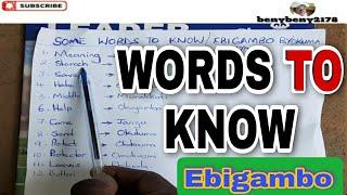 know these#words Ebigambo