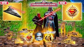 DARTH MAUL + STAR DESTROYER vs ALL MEDALLIONS & MYTHICS CHALLENGE (Fortnite Chapter 6 MS1)