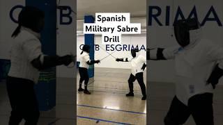 Easy Drill for Spanish Military Sabre Destreza #hema #esgrima #fencing #sword #sable  #martialarts
