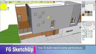 How To Build Stencil Some Perforations in SketchUp Pro | FG SketchUp Pro
