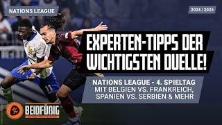 Nations League Tipps  4. Spieltag | "Beidfüßig - Prognose" | mit Belgien vs. Frankreich und mehr