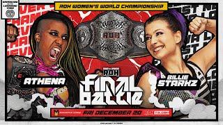 Billie Starkz vs. Athena for the #ROH Women's World Title at #ROHFinalBattle! | #ROH TV 12/12/24