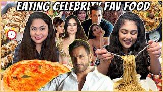 Eating BOLLYWOOD CELEBRITIES' Favourite Food for 24 hours FOOD CHALLENGE | Celebrity Cheat Food 