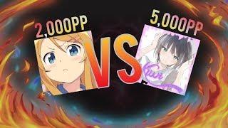 osu! 2,000pp VS 5,000pp!