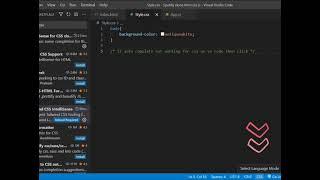 Auto complete not working for CSS on vs code