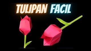 How to make an easy paper tulip  Paper flowers