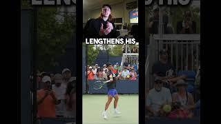 Carlos Alcaraz has a unique way of getting power on his forehand 